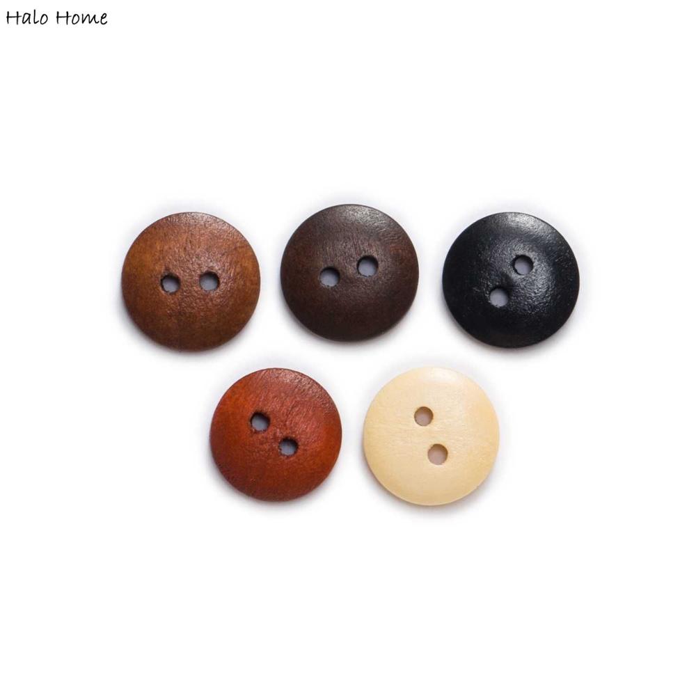 Embellishments For Scrapbooking - 2 Hole Round Bread type Wooden
