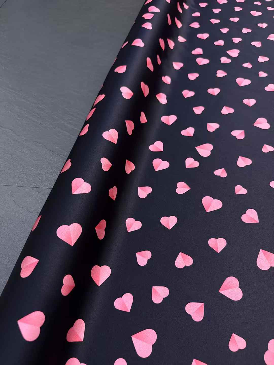 Pink Hearts Real Silk Fabric E - Crystal Mesh Fabric ulasan dan harga