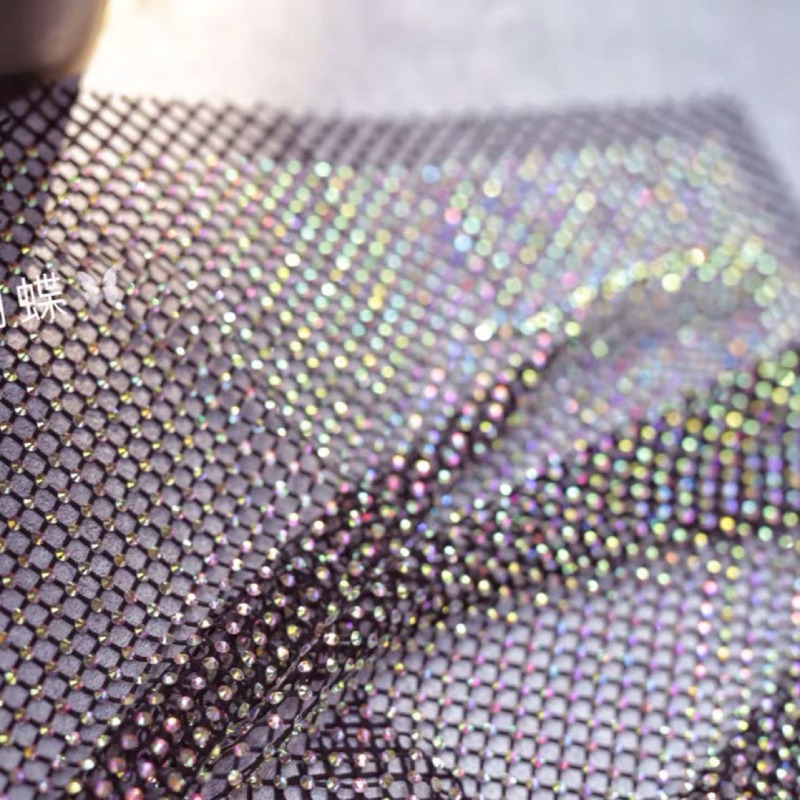 Mistlace Stretch Rhinestone Fi - Crystal Mesh Fabric ulasan dan harga
