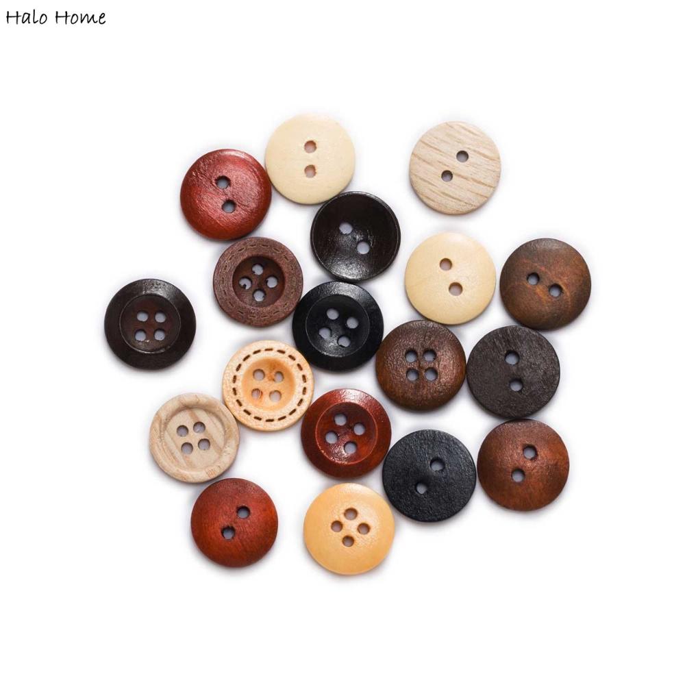 2 Hole Round Bread type Wooden - Embellishments For Scrapbooking ulasan dan harga
