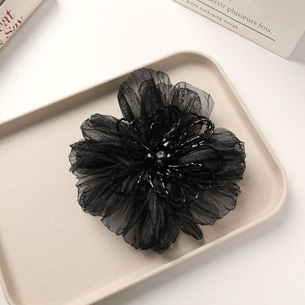 Organza Fabric Flower Patch Be - Crystal Mesh Fabric ulasan dan harga