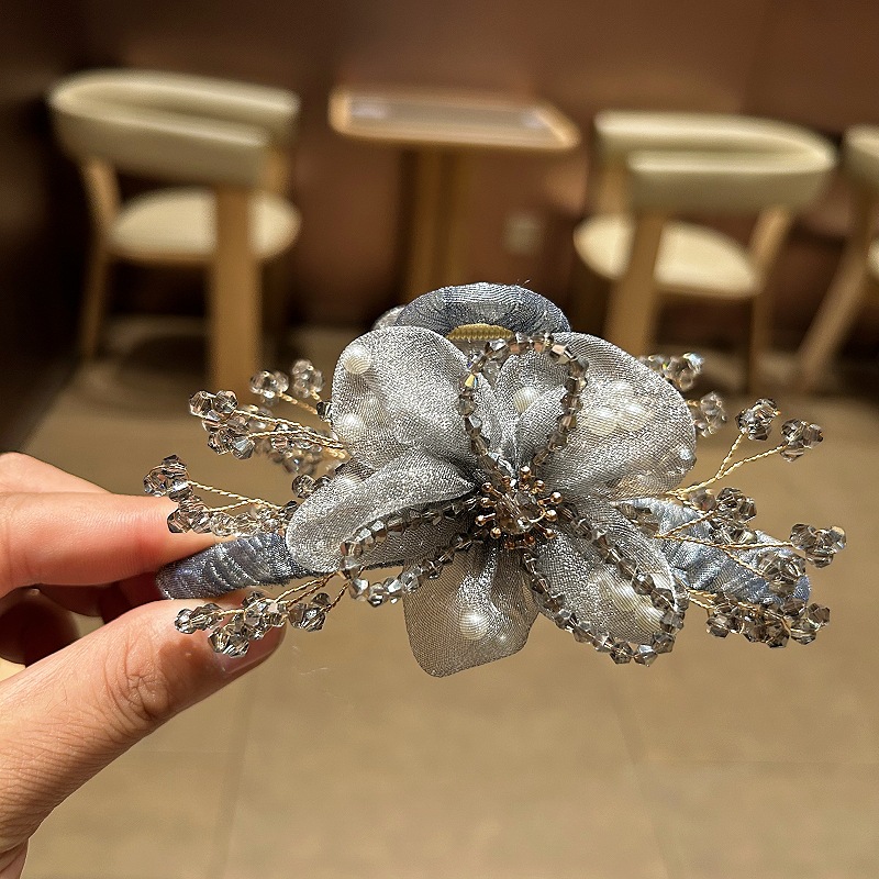 Elegant Korean Hair Accessorie - Crystal Mesh Fabric ulasan dan harga